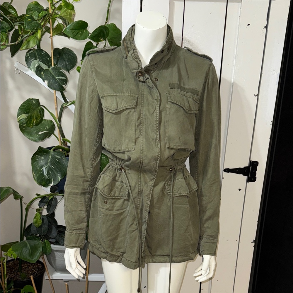 Buffalo David Bitton Small Olive Green Women's utility/Military style Jacket.
